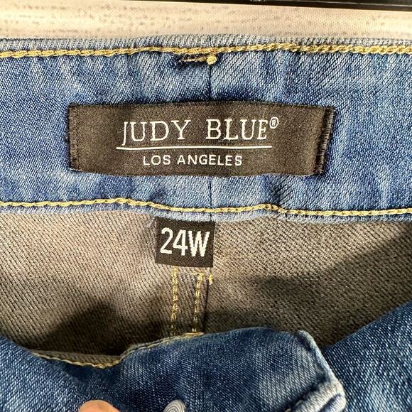 NEW Judy Blue Womens size 24W Thermadenim Undone Hem Boyfriend High Waist Jeans - Picture 9 of 16
